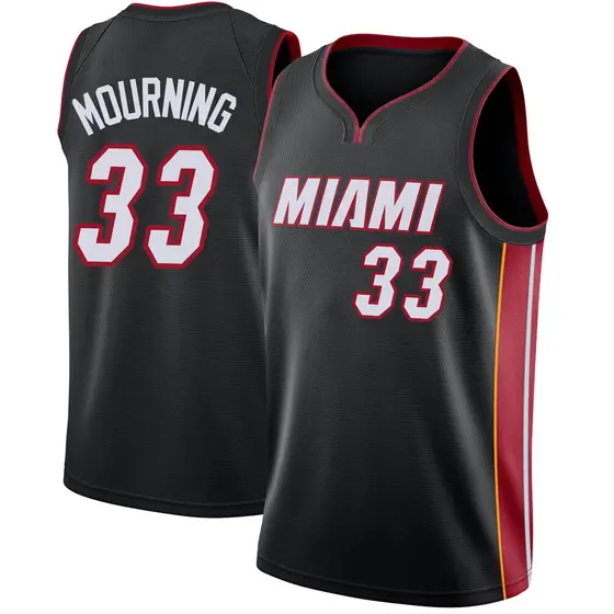 Big & Tall Men's Alonzo Mourning Miami Heat Nike Swingman Black Jersey ...